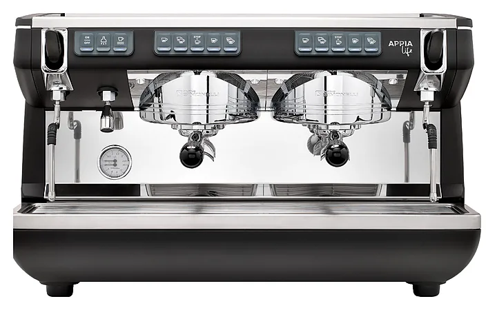 Appia LIFE 2gr V 220V black+high groups+economizer Кофемашина-автомат, 2 группы (выс.), бойлер 11л,