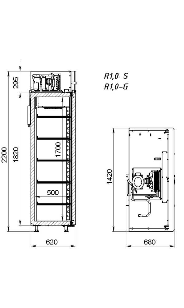 Шкаф холодильный ARKTO R1.0-S