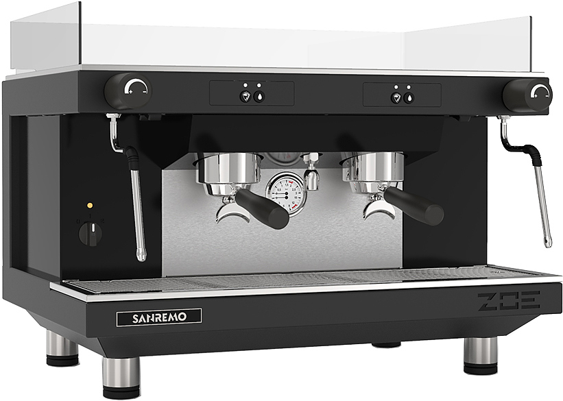 Кофемашина Sanremo Zoe SAP (полуавтомат) 2 высокие гр. чёрная