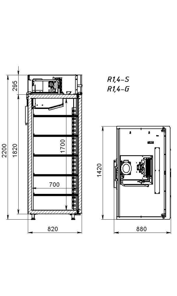 Шкаф холодильный ARKTO R1.4–S