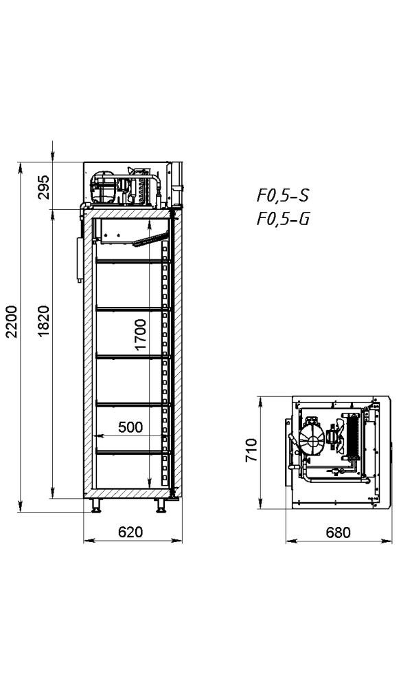 Шкаф холодильный АРКТО F0.5-S