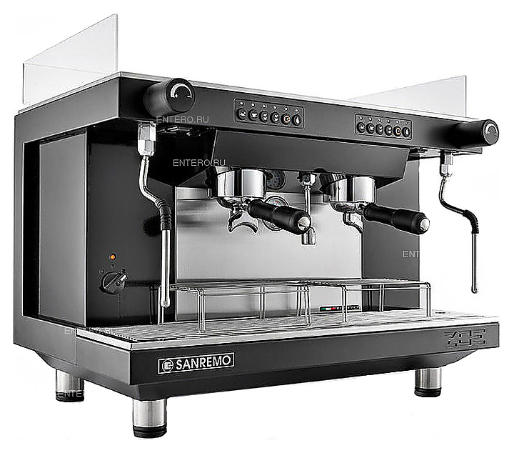 Кофемашина Sanremo Zoe SED (автомат) 2 высокие гр. чёрная