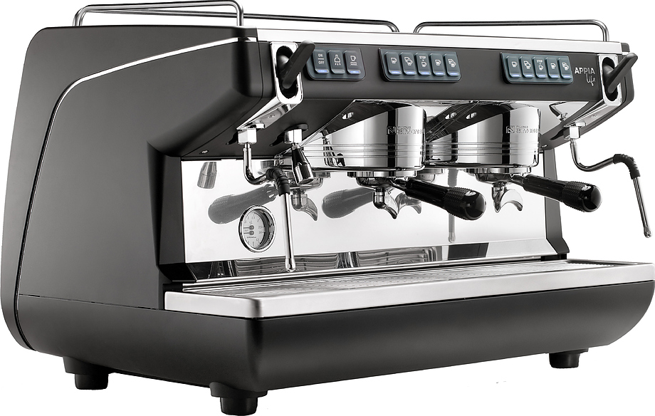 Appia LIFE 2gr V 220V black+high groups+economizer Кофемашина-автомат, 2 группы (выс.), бойлер 11л,