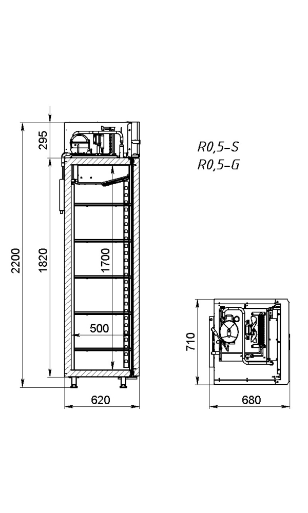 Шкаф холодильный ARKTO R0.5-S